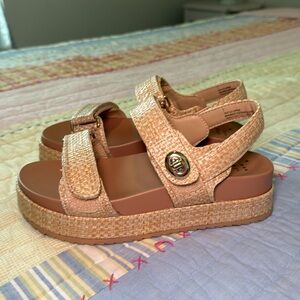 a new day Tan Textured Sandals